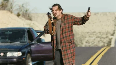 Záběr z filmu Jedna bitva za druhou (2025)