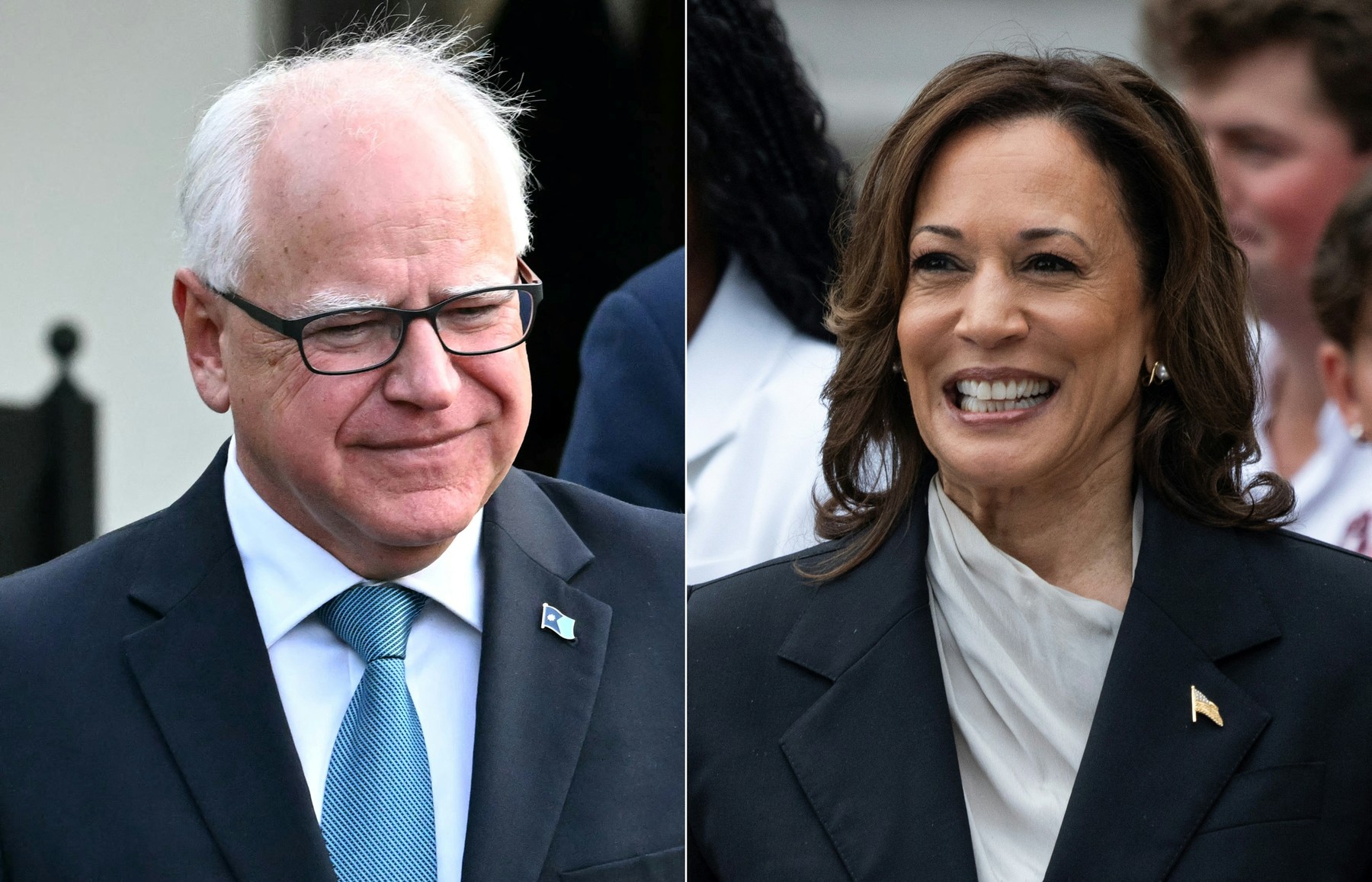 Tim Walz a Kamala Harris