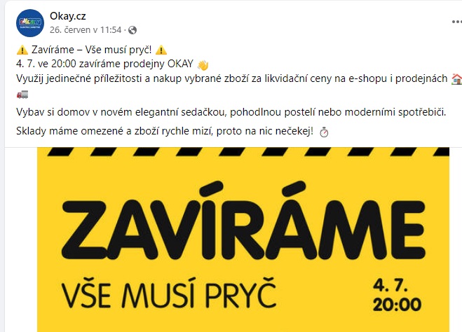 Prodejny se snažily manipulovat se zákazníky, aby uvěřili, že končí.