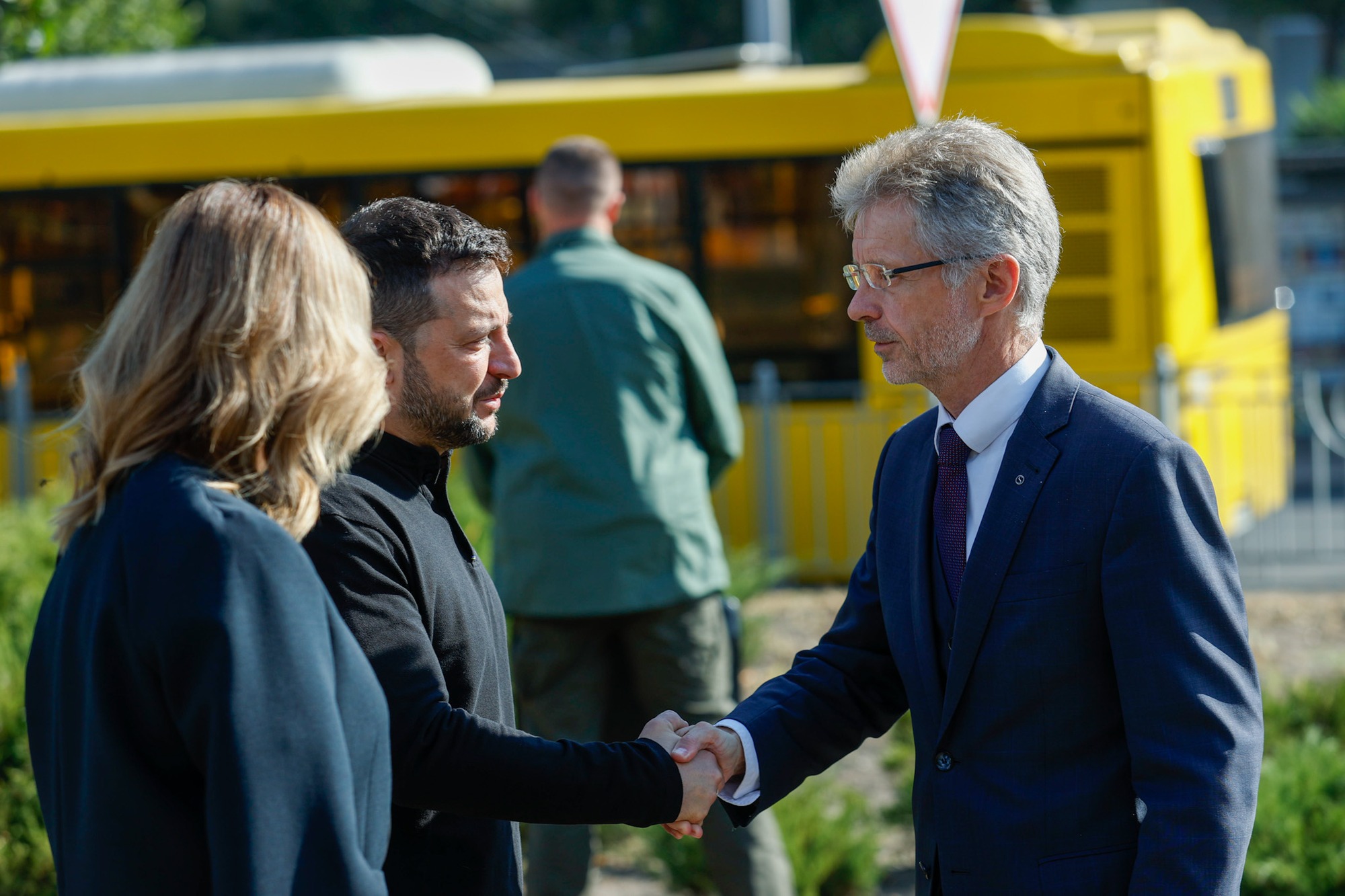 Miloš Vystrčil při setkání s prezidentem Volodymyrem Zelenskym.