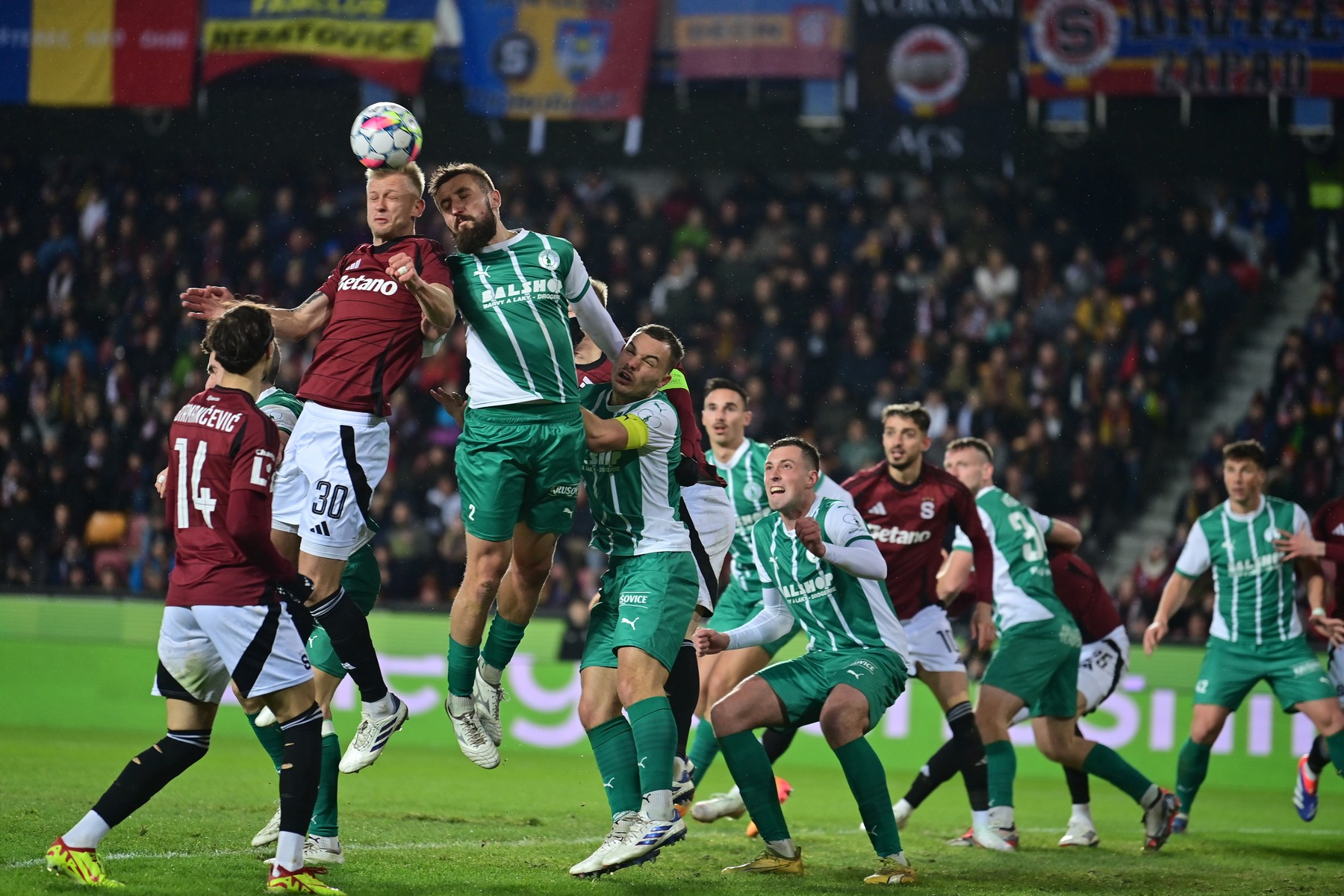 Sparta těsně vyhrála nad Bohemians.