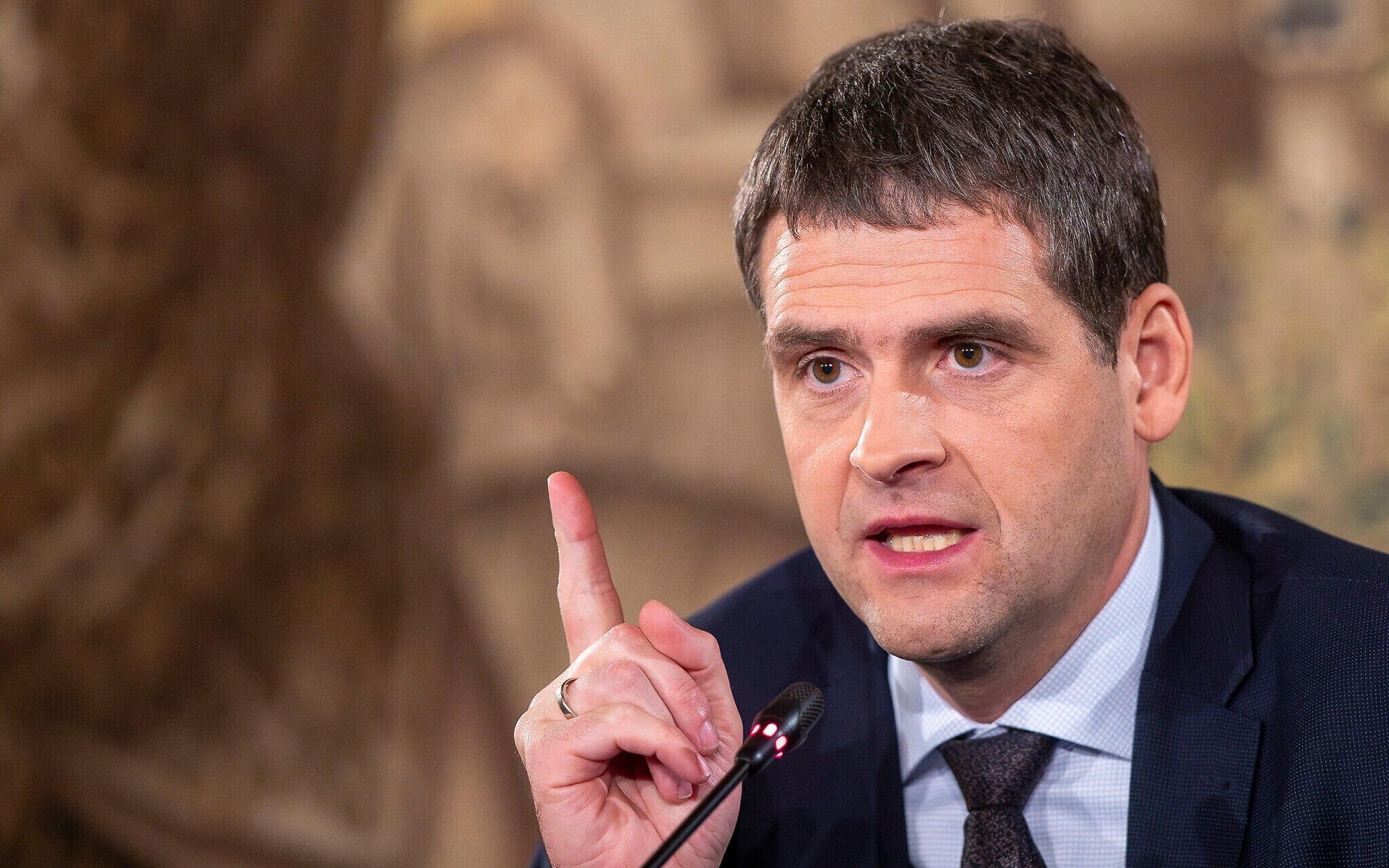 Kontroverzní předseda strany Nemunas Dawn Remigijus Zemaitaitis.