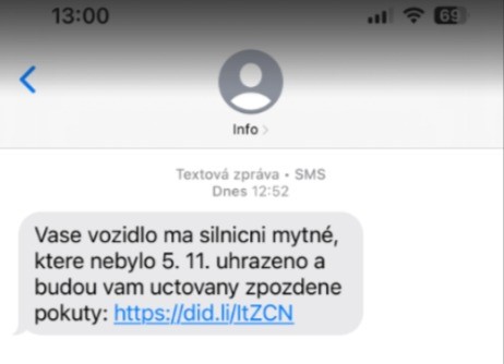 Podvodná SMS