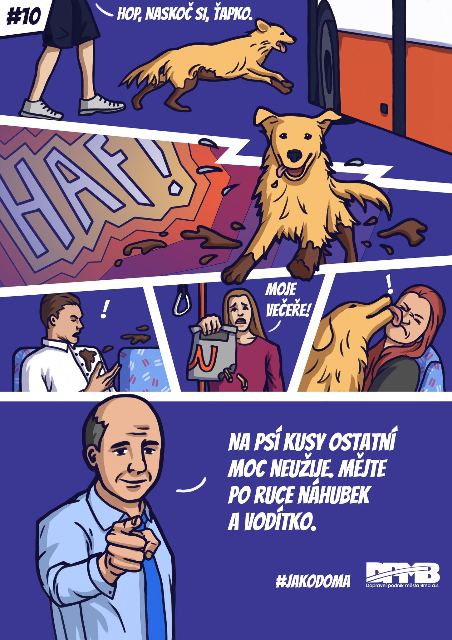 Komiksová kampaň má pomoci s výchovou cestujících.