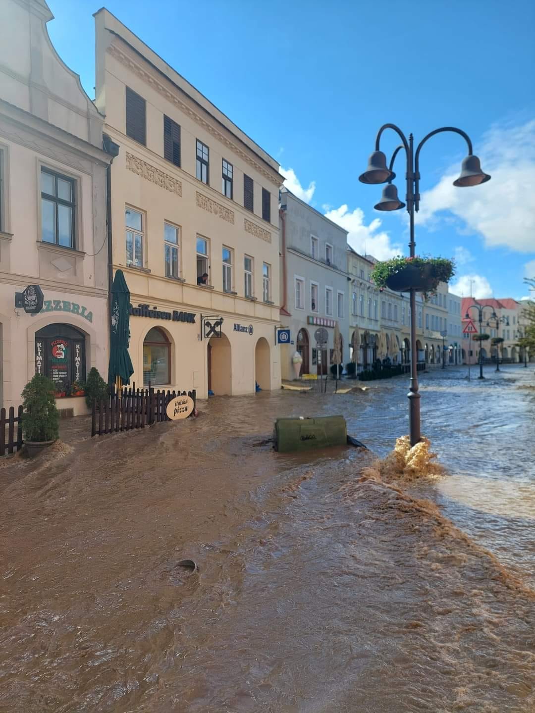 Takhle vypadal vytopený Krnov letos v polovině září.