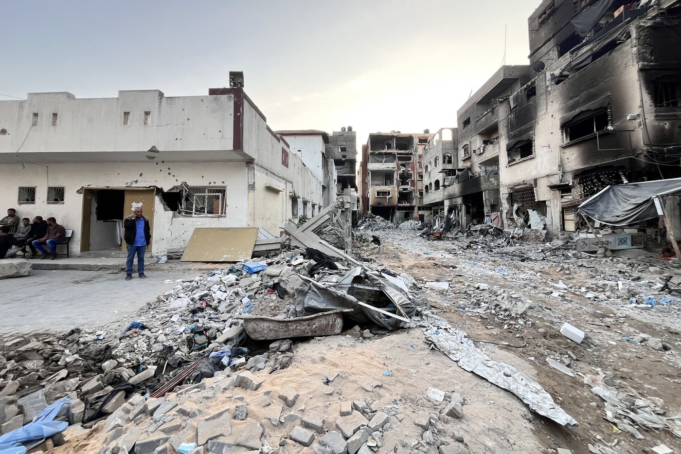 Zničená nemocnice Kamal Adwan na severu Pásma Gazy.