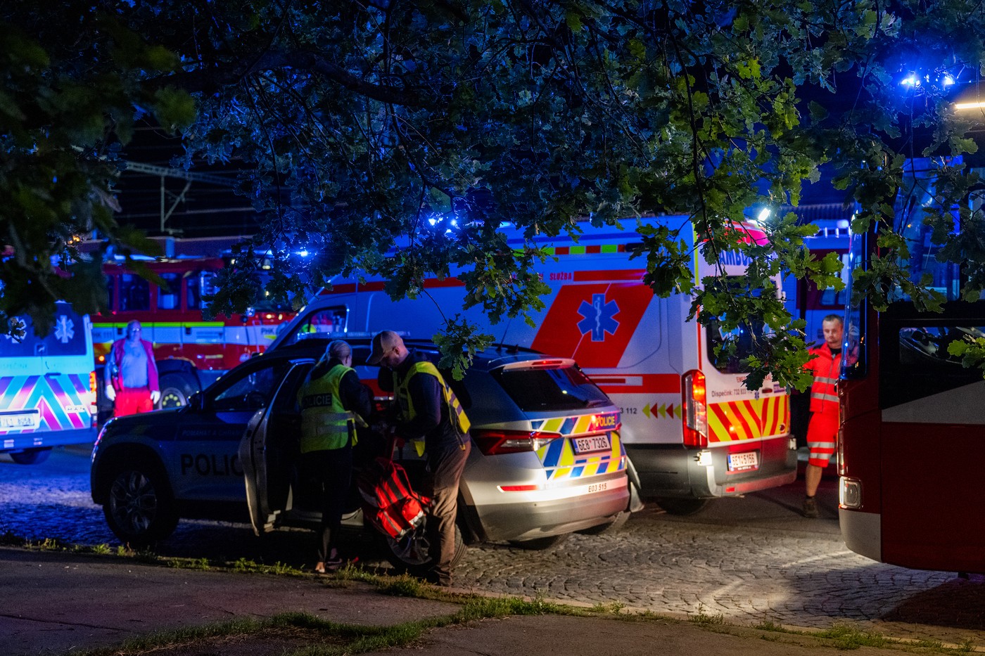 Srážka vlaků v Pardubicích.