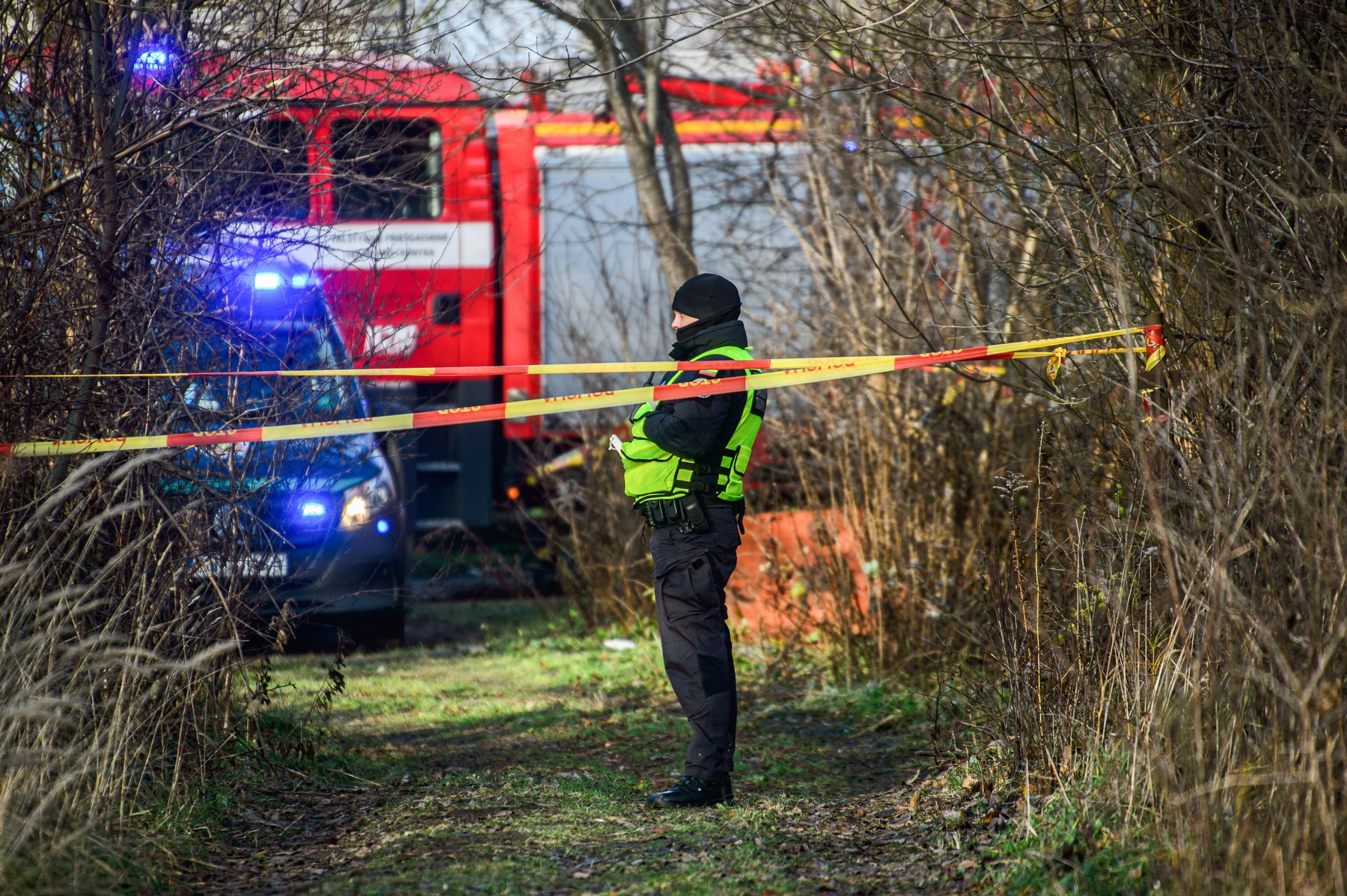 Foto ze zóny dopadu letadla u Vilniusu (25. 11. 2024)
