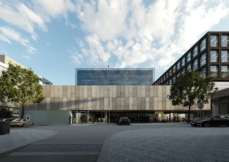 Vizualizace nové podoby stanice metra Českomoravská