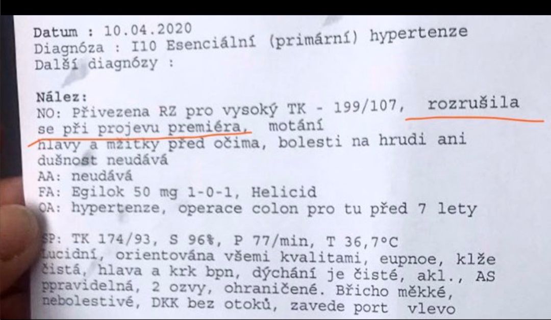 Originál zprávy pochází z roku 2020, kdy byl premiérem Andrej Babiš.