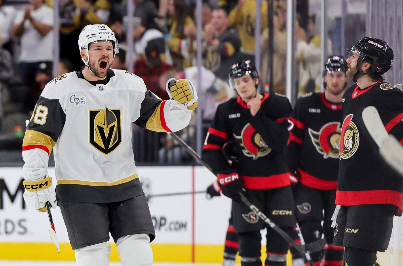 Tomáš Hertl po vstřeleném gólu