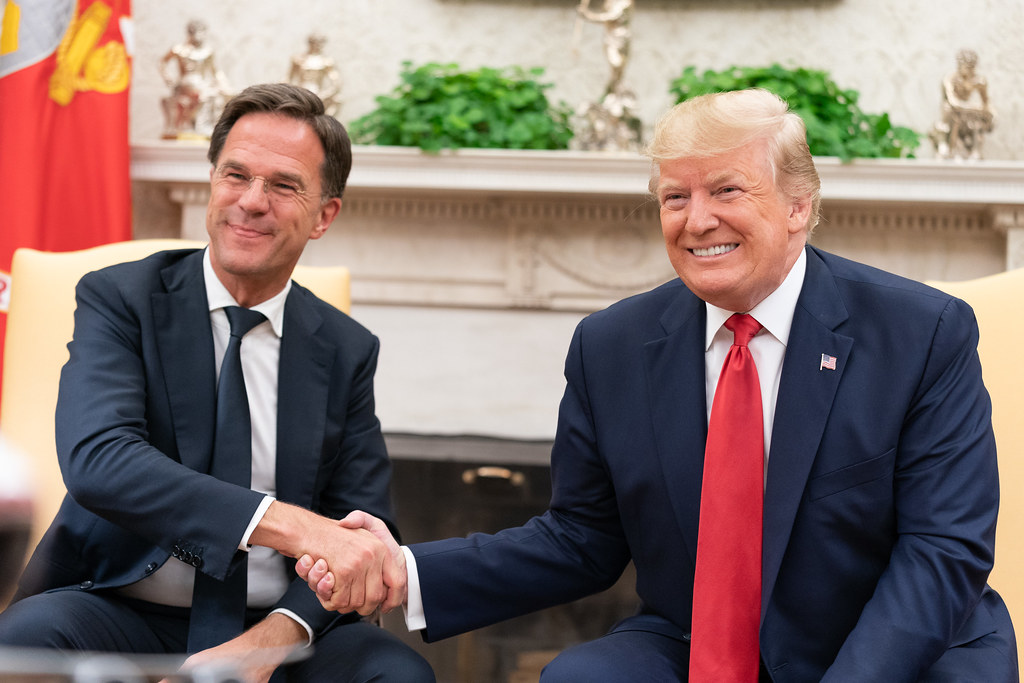 Šéf NATO Mark Rutte se zvoleným americkým prezidentem Donaldem Trumpem.