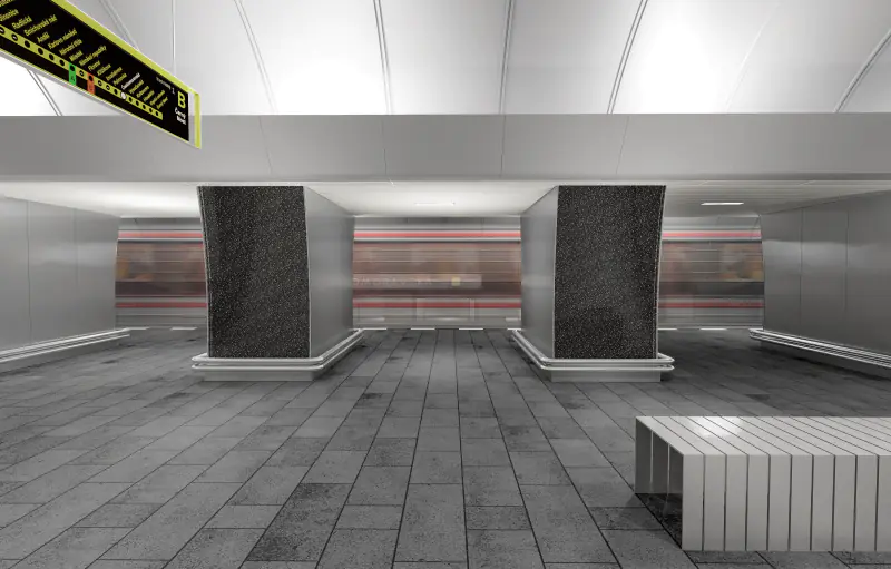 Vizualizace nové podoby stanice metra Českomoravská