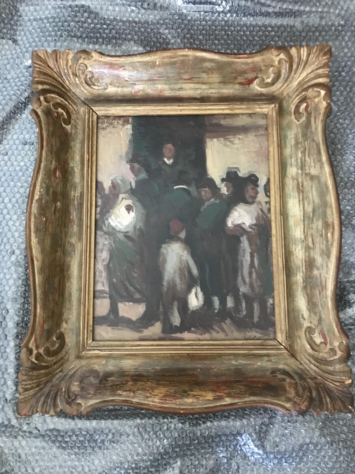 Policejní fotografie nalezeného obrazu.