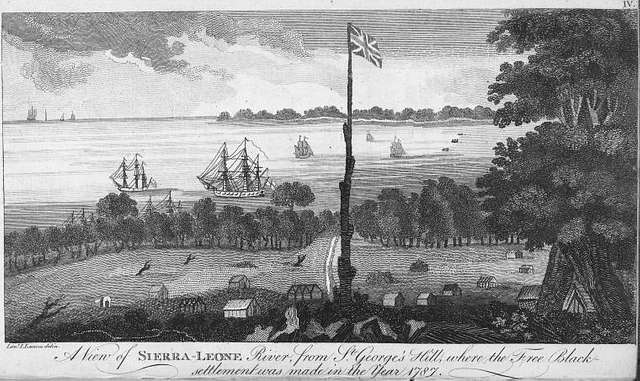Vyobrazení kolonizace Sierra Leone