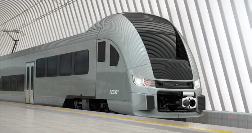 Vizualizace nových vlaků Regiojet.