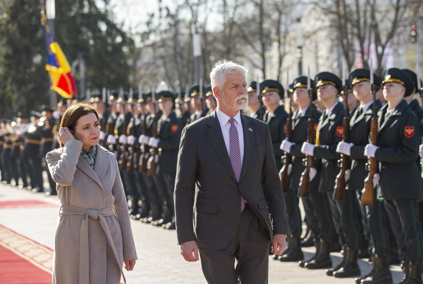Prezidentka Moldavska Maia Sandu s prezidentem Petrem Pavlem (20.3.2025)