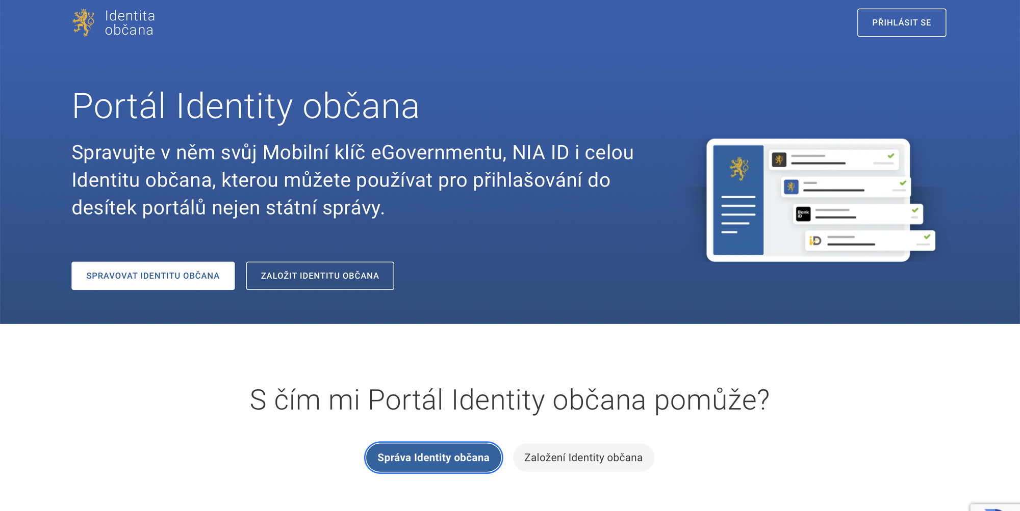 Přes Identitu občana se lidé dostanou třeba na portál České správy sociálního zabezpečení.